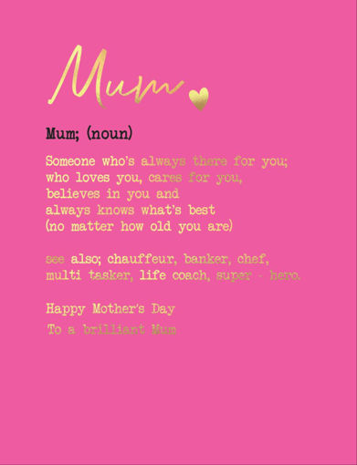 Picture of MUM MOTHERS DAY CARD